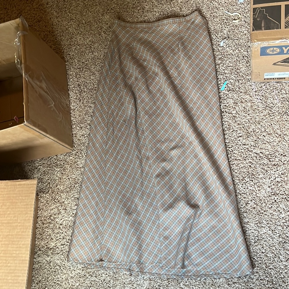 Beige Patterned Skirt